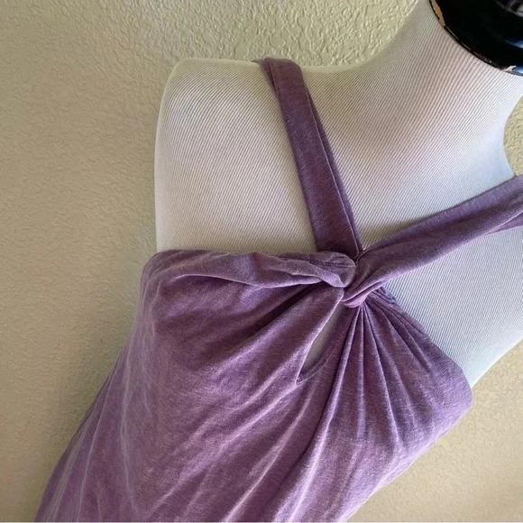 Sundry Anthropologie Midi-Maxi Dress Muted Purple Twist Front Sleeveless: XL (4) - Picture 2 of 14